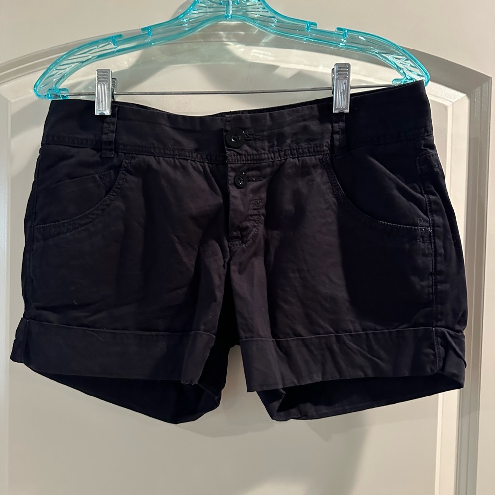 Express Black Cargo Shorts Casual Cotton Blend